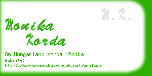 monika korda business card